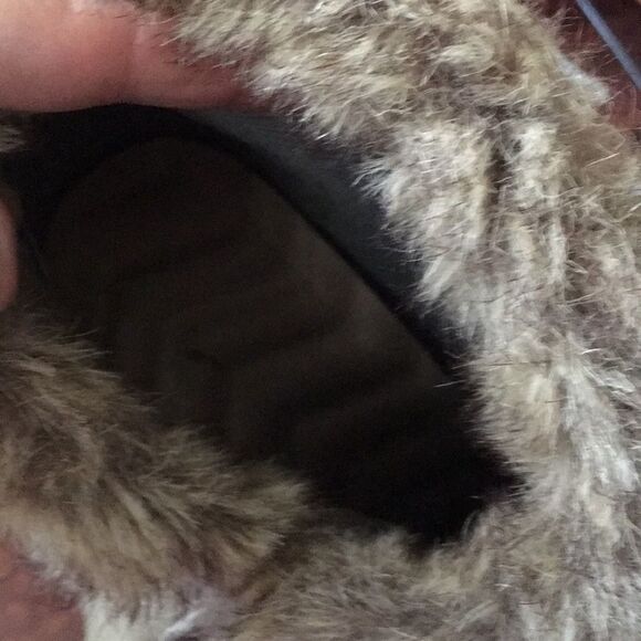VINTAGE tan suede leather fur boot - Picture 10 of 15